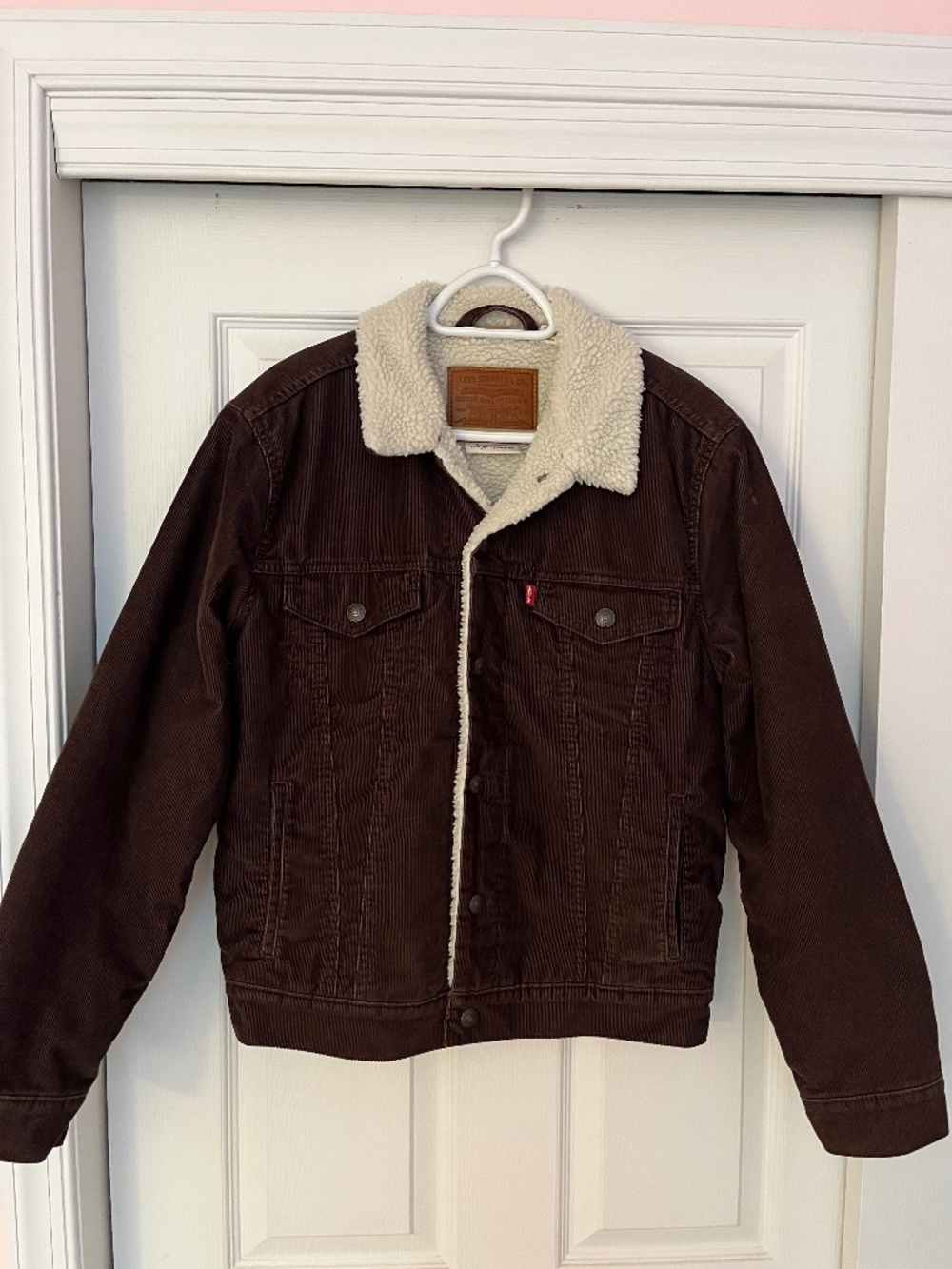 Levi's Men's Brown Corduroy Jacket with Sherpa Lining